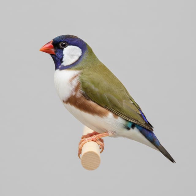 Chestnut Flanked White gouldian finch
