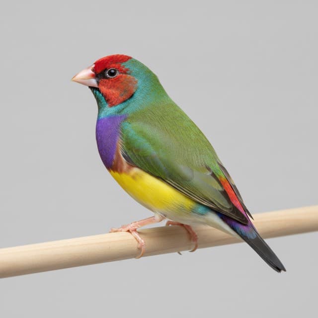 Red Head gouldian finch