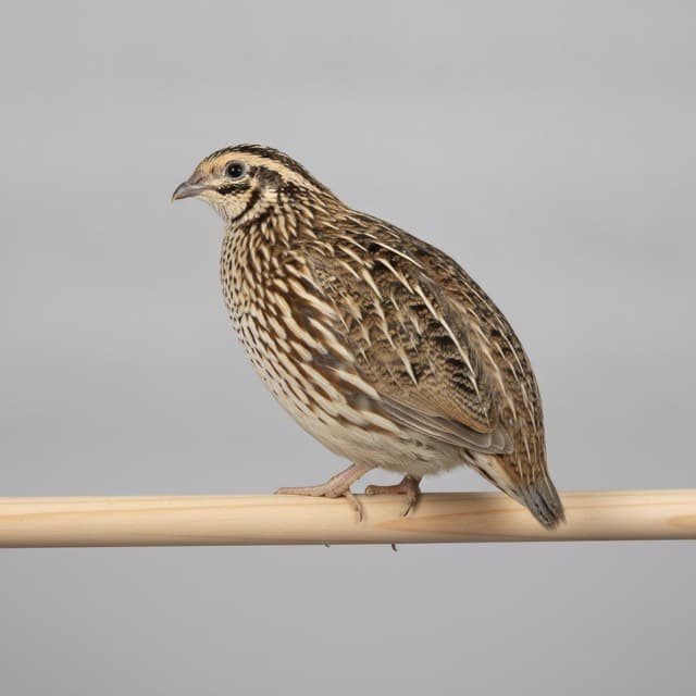 A quail (coturnix) in normal colouring