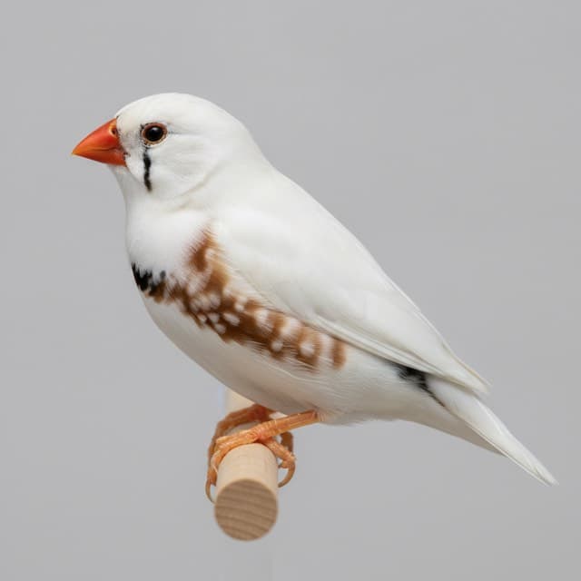 Chestnut Flanked White zebra finch